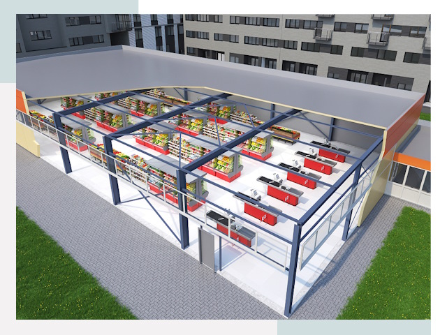 Строительство магазинов в Биробиджан от 608 руб. за м²