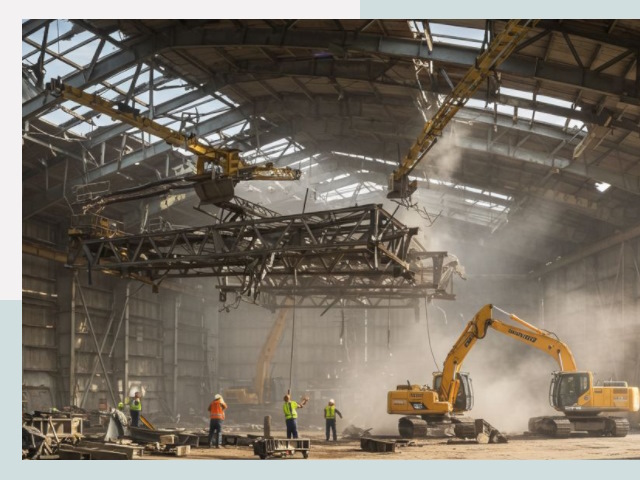 Демонтаж ангаров в Биробиджане от 608 руб. за м²